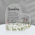 thumbnail image 1 of Grandma Teacher Appreciation Gift Acrylic Heart Plaque Thank Teacher Gifts Her Paperweight Keepsake Graduation Retirement Party Favors Home Office Desktop Decorations Mother Father Day 3.9x3.9 Inch, 1 of 6