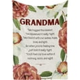 thumbnail image 1 of Grandma Throw Blanket - Grandma Gifts from Grandchildren - Flannel Blankets Gift for Grandma on Mother's Day, Birthday, and Christmas - 50" x 65" - (Letter to My Grandma), 1 of 6