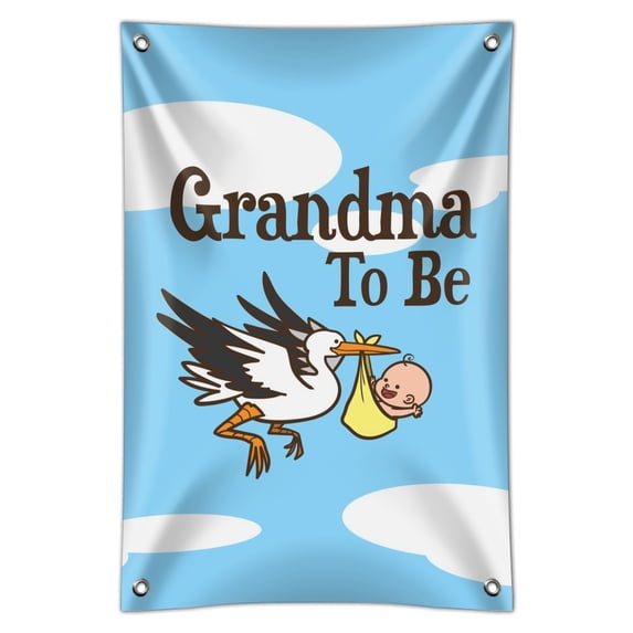 Grandma To Be Stork Baby Grandmother Home Business Office Sign