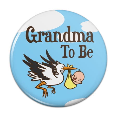 Grandma To Be Stork Baby Grandmother Pinback Button Pin