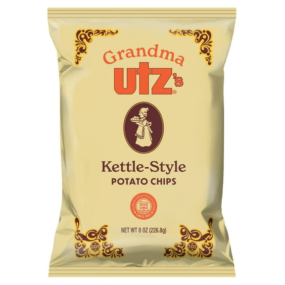 Utz Grandma Utz Kettle-Cooked Gluten-Free Potato Chips, 8 oz, 10 Count