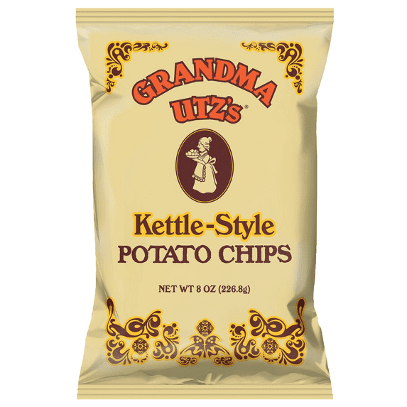 Grandma Utz's Kettle Style Potato Chips 8 oz. Bag (4 Bags)