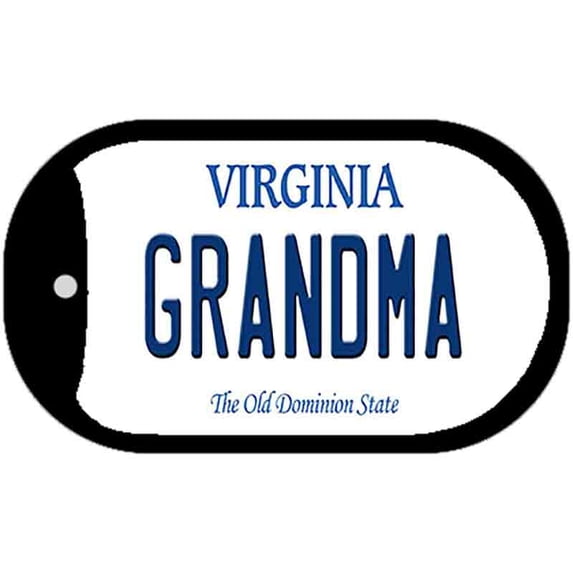 Grandma Virginia Novelty Metal Dog Tag Necklace DT-10120 2" x 1" Dog Tag (DT)