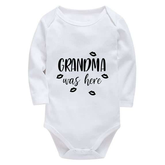 Grandma Was Here Baby Neutral Clothing Long Sleeve Neutral Baby Clothes White Baby Girl Outfits Newborn