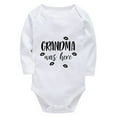 thumbnail image 1 of Grandma Was Here Baby White Clothes Long Sleeve Unisex Clothes White Baby Bodysuit Girl, 1 of 2