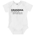 thumbnail image 1 of Grandma When Mom Says No Grandchild Romper Boys or Girls Infant Baby Brisco Brands 12M, 1 of 6