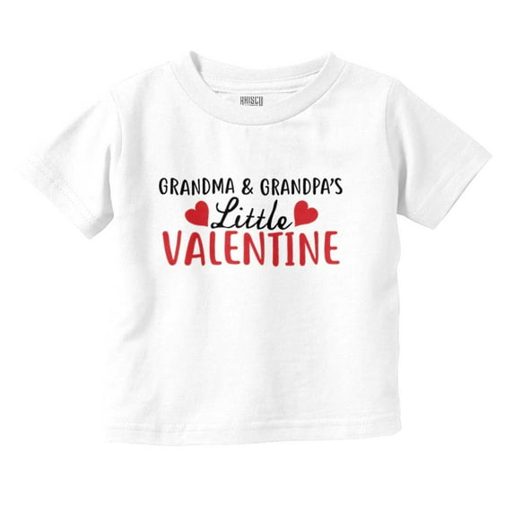 Grandma and Grandpas Little Valentine Toddler Boy Girl T Shirt Infant Toddler Brisco Brands 24M