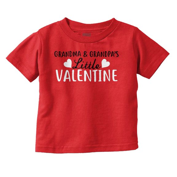Grandma and Grandpas Little Valentine Toddler Boy Girl T Shirt Infant Toddler Brisco Brands 2T