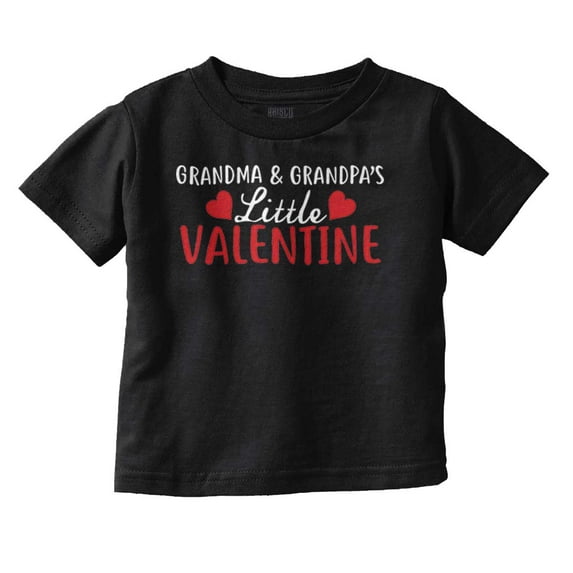 Grandma and Grandpas Little Valentine Toddler Boy Girl T Shirt Infant Toddler Brisco Brands 4T