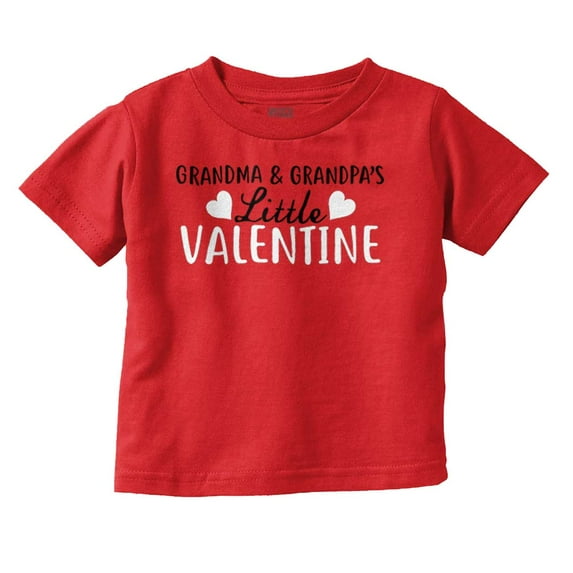 Grandma and Grandpas Little Valentine Toddler Boy Girl T Shirt Infant Toddler Brisco Brands 6M
