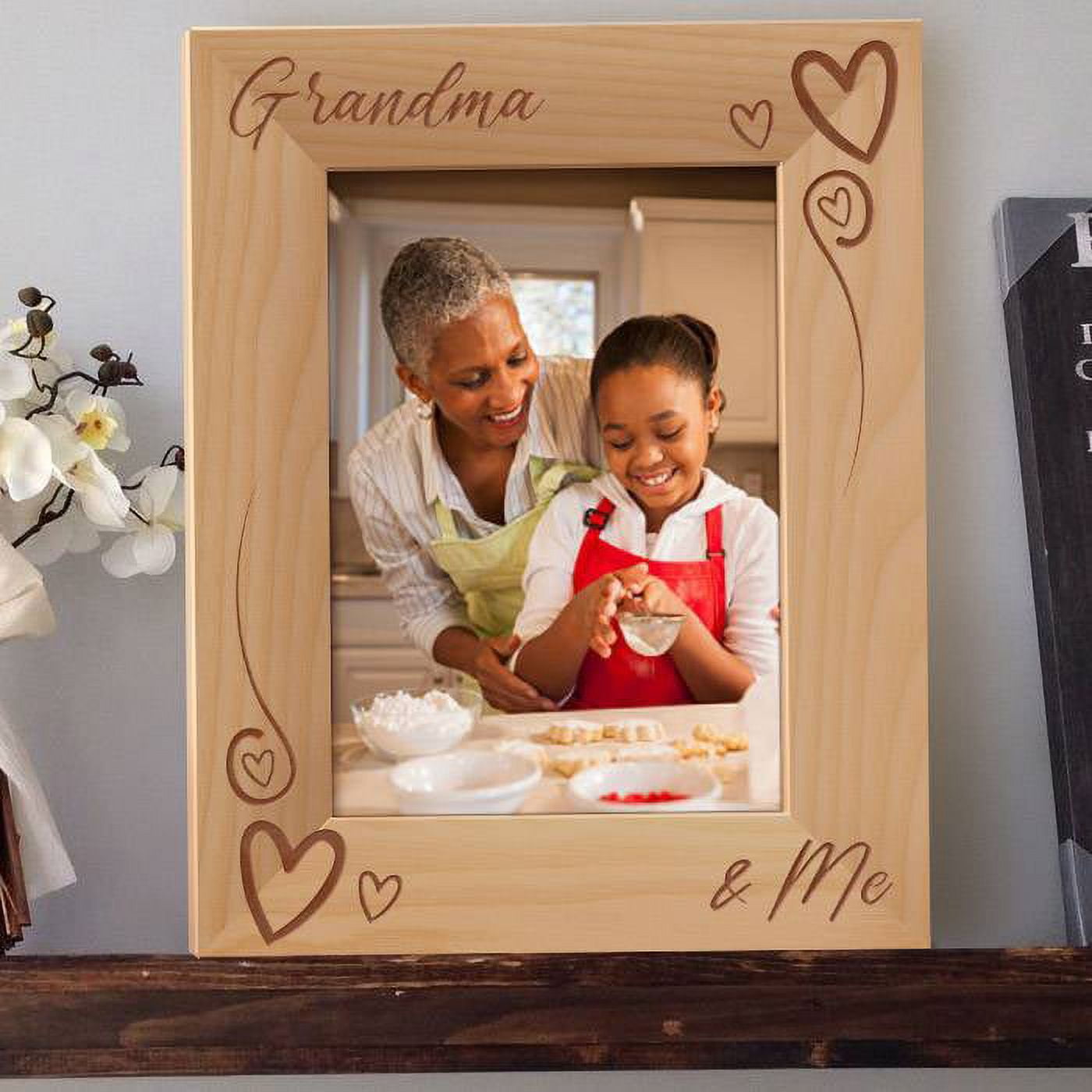 Grandma and Me Personalized Wooden Picture Frame 8 x 10 Brown (Vertical)  - Walmart.com