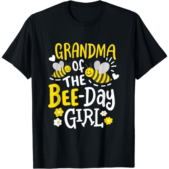 Grandma of the Bee-Day Girl Birthday Party Matching Family T-Shirt