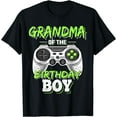 thumbnail image 1 of Grandma of the Birthday Boy Matching Video Game Birthday T-Shirt Black X-Large, 1 of 4