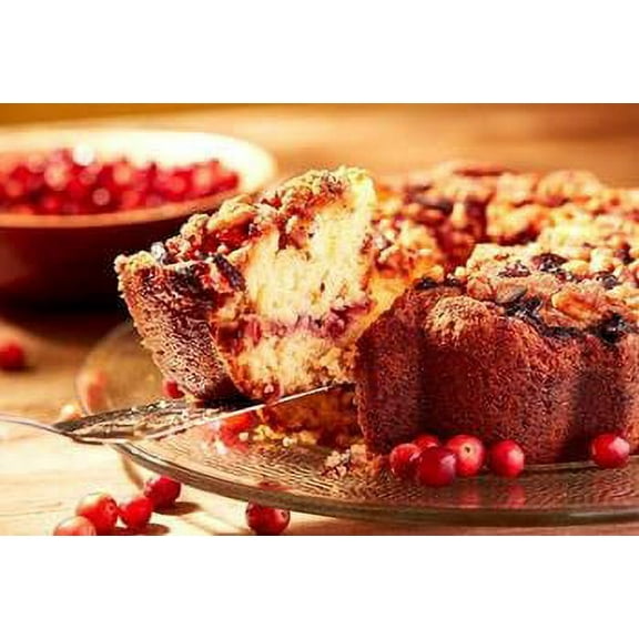 My Grandma's Cape Cod Cranberry Coffee Cake - Moist & - Kosher Certified - Naturally Sweetened Trans Fat-Free Coffee Cakes Cinnamon Walnut Streusel 1.75 Pounds