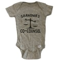 thumbnail image 1 of Grandma's Co-Counsel Funny Baby Bodysuit For Grandchild Of Lawyer - Grey, 1 of 2