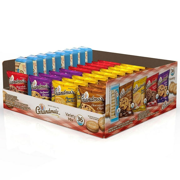 Grandma's Cookies Variety Tray, 2.5 Oz, 36 Ct