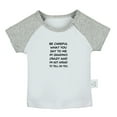 thumbnail image 1 of My Grandma's Crazy And I'm Not Afraid To Tell On You Funny T shirt For Baby, Newborn Babies T-shirts, Infant Tops, 0-24M Kids Graphic Tees Clothing (Short Gray Raglan T-shirt, 0-6 Months), 1 of 4