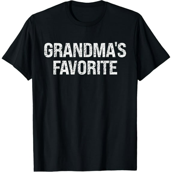 Grandma's Favorite T-Shirt Grandma's Favorite Grandson Or Granddaughter Tee