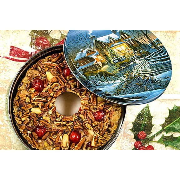 Grandma's Fruitcake Holiday Tin - 3 LB | Traditional Fruit Cake with Candied Fruit, Nut, Spirit | 20-28