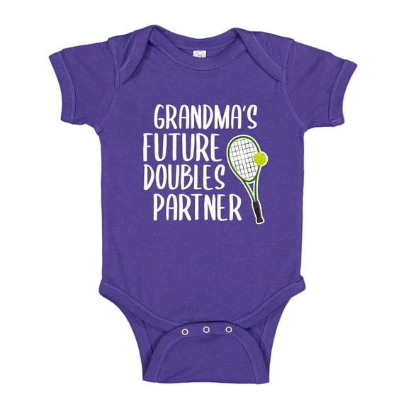 Grandma's Future Doubles Partner Baby Bodysuit One Piece 12 mo Purple