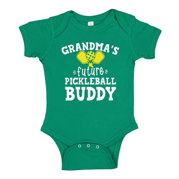 Grandma's Future Pickleball Buddy Baby Bodysuit One Piece 24 mo Kelly Green