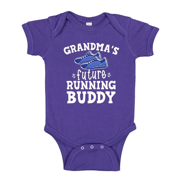 Grandma's Future Running Buddy Baby Bodysuit One Piece 18 mo Purple