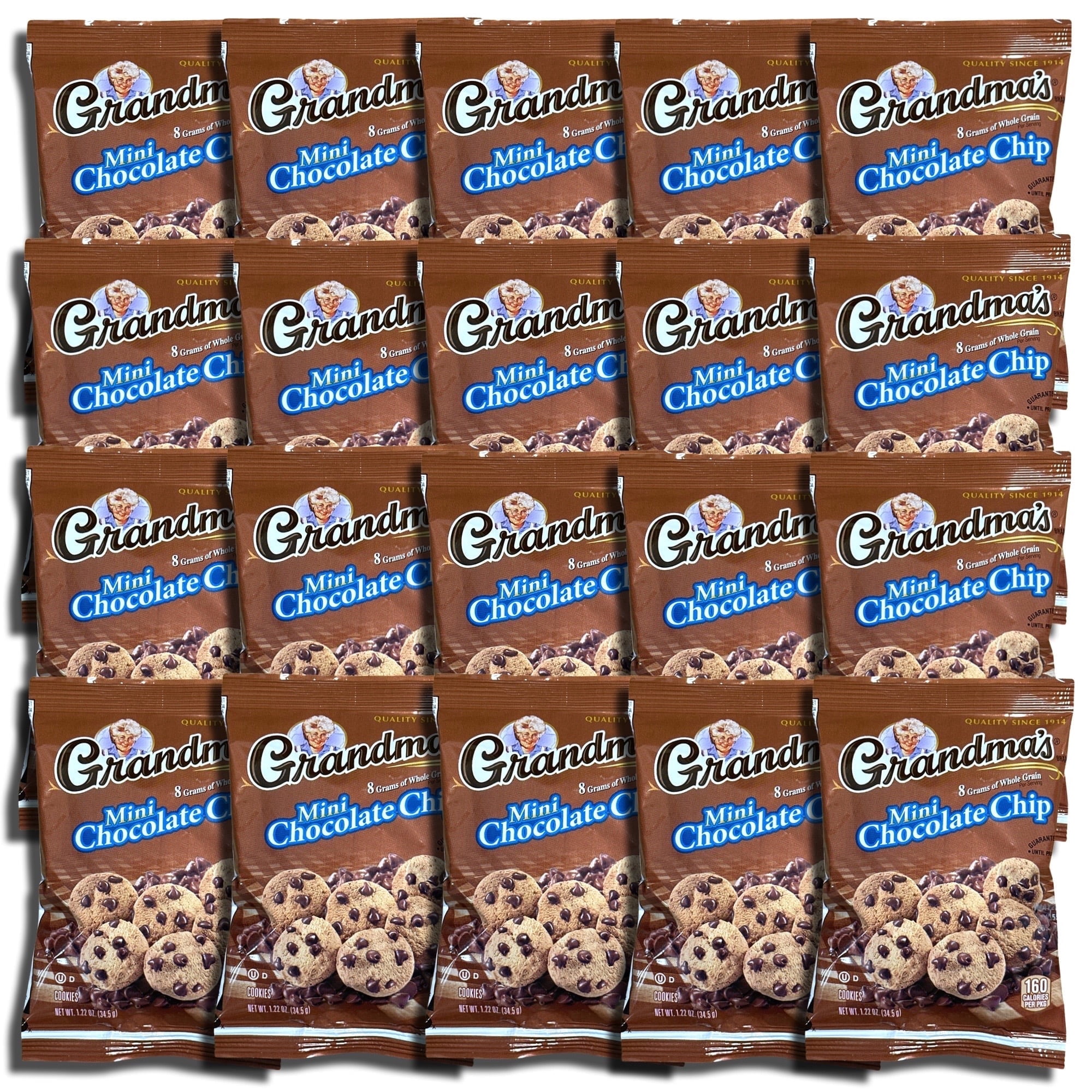 Grandma's Whole Grain Mini Chocolate Chip Cookies, 1.22 Oz, 20 Ct