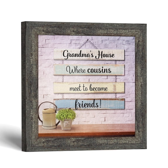 Cousins Picture Frame, Grandma's House Farmhouse Wall Art
