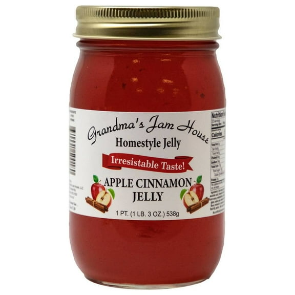 Grandma's Jam House All Natural USA Made Homestyle Apple Cinnamon Jelly, 19 oz