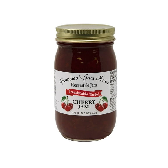 Grandma's Jam House All Natural USA Made Homestyle Cherry Jam, 19 oz
