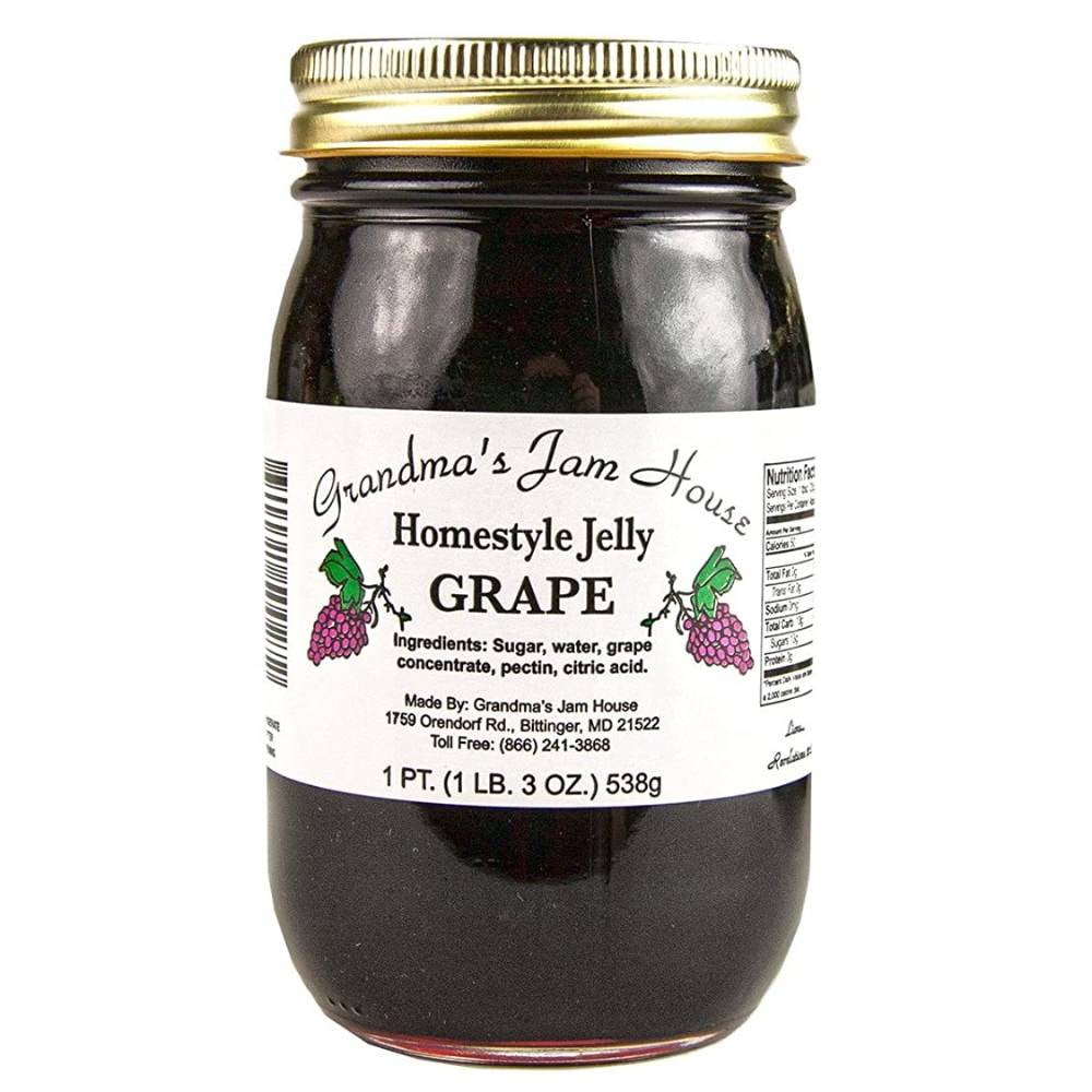 Grandma's Jam House All Natural USA Made Homestyle Grape Jelly, 19 oz