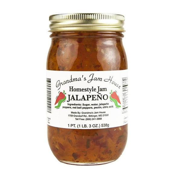 Grandma's Jam House All Natural USA Made Homestyle Jalapeno Jam, 19 oz