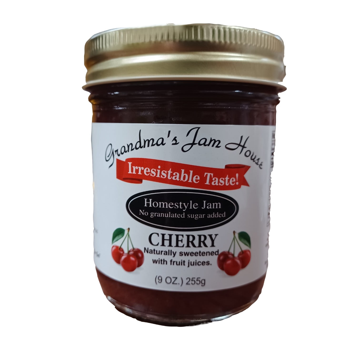 Grandma's Jam House No Sugar Added Jam Homestyle Naturally Sweetened with Fruit Juices, 9