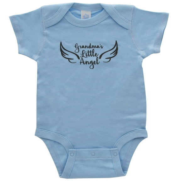 Grandma's Little Angel 100% Cotton Baby Blue Bodysuit, 6-9M