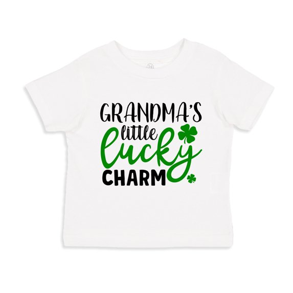 Grandma's Little Lucky Charm Toddler T-Shirt 4T White