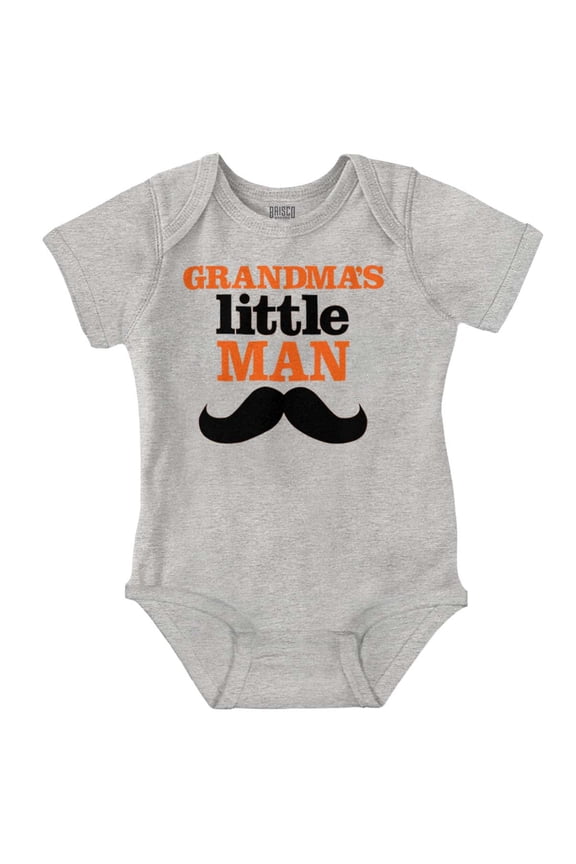 Grandma's Little Man Funny Grandson Bodysuit Jumper Boys Infant Baby Brisco Brands 12M