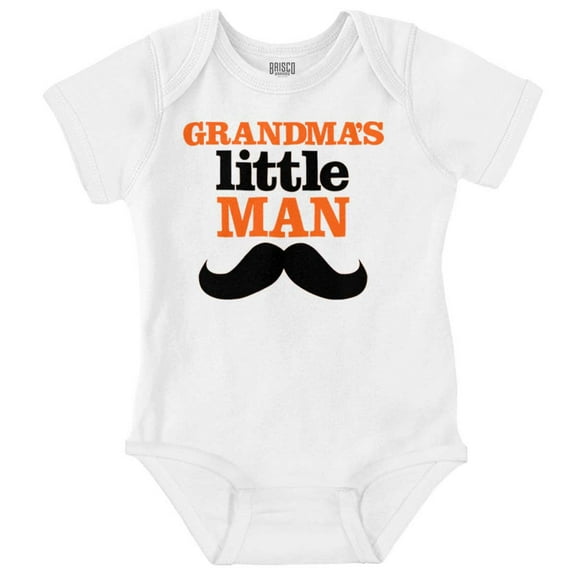 Grandma's Little Man Funny Grandson Bodysuit Jumper Boys Infant Baby Brisco Brands 12M