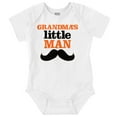 thumbnail image 1 of Grandma's Little Man Funny Grandson Bodysuit Jumper Boys Infant Baby Brisco Brands 24M, 1 of 7