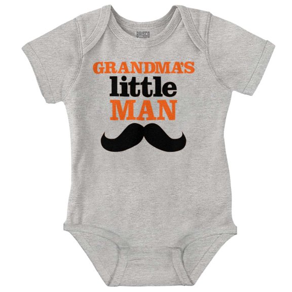 Grandma's Little Man Funny Grandson Bodysuit Jumper Boys Infant Baby Brisco Brands NB