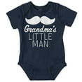 thumbnail image 1 of Grandma's Little Man Funny Mustache Bodysuit Jumper Boys Infant Baby Brisco Brands 12M, 1 of 6