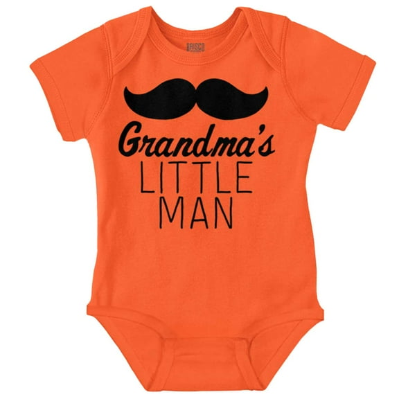 Grandma's Little Man Funny Mustache Bodysuit Jumper Boys Infant Baby Brisco Brands 24M