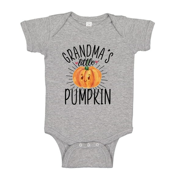 Grandma's Little Pumpkin Baby Bodysuit One Piece 24 mo Athletic Heather
