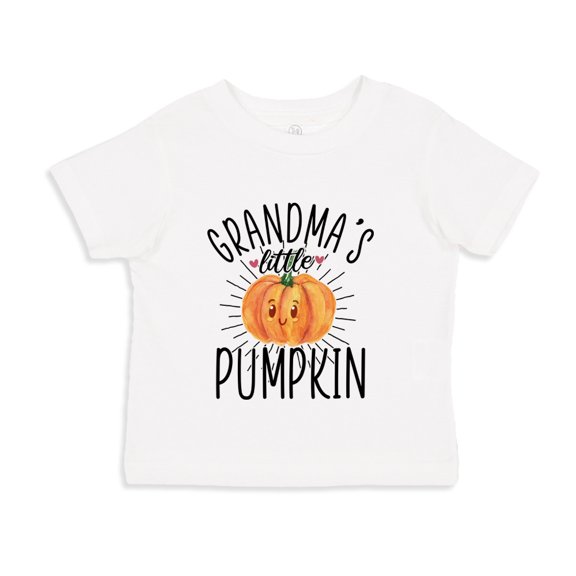 Grandma's Little Pumpkin Toddler T-Shirt 2T White