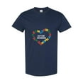 thumbnail image 1 of Grandma's Love Puzzle Piece Heart For Autism Awareness Gift Unisex T-Shirt, 1 of 2