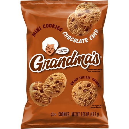 GRANDMA’S GRANDMA’S MINI COOKIES, CHOCOLATE CHIP COOKIES, 1.55OZ...