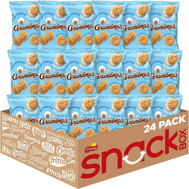 Grandma’s Mini Cookies, Sandwich Cremes Vanilla Flavored Cookies, 3