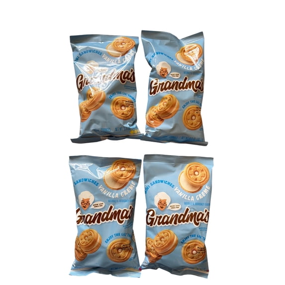 Grandma's Mini Sandwich Crèmes Vanilla Flavored Cookies, 4 Count
