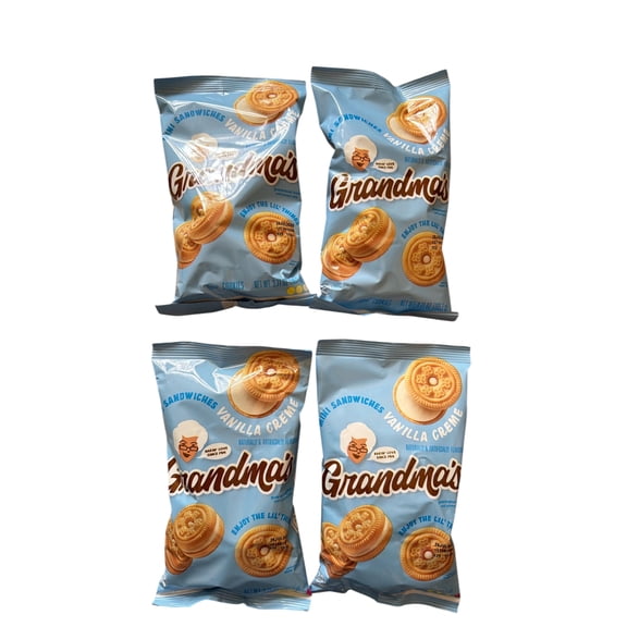 Grandma's Mini Sandwich Crmes Vanilla Flavored Cookies, 4 Count