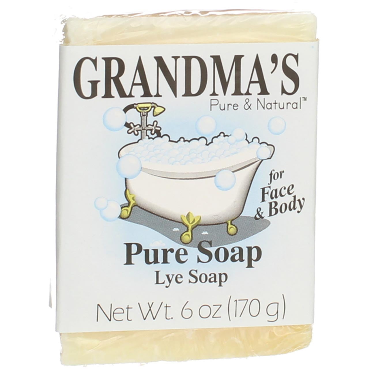 Grandma's Pure & Natural Lye Bath Soap, 6 oz