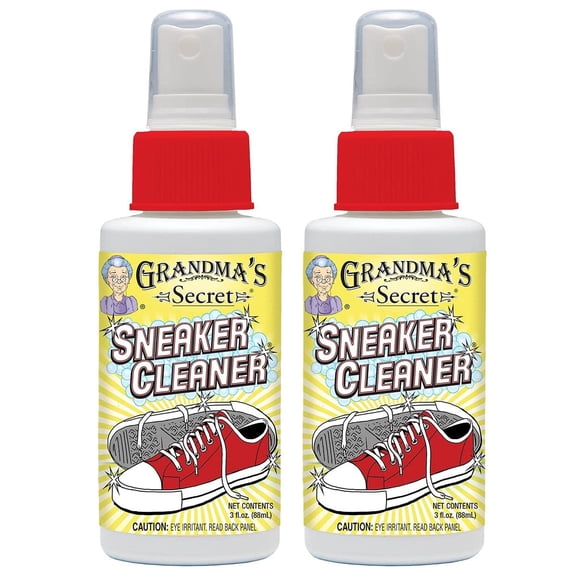 Grandma's Secret Sneaker Cleaner Stain Remover Shoe Cleaner for Rubber, Canvas, Leather 3oz 2 Pack